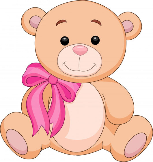 Cute brown bear stuff cartoon Wall Decal
