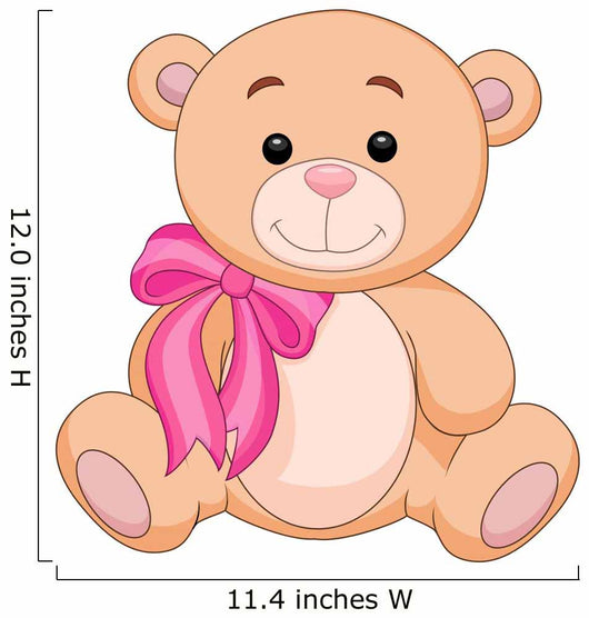 Cute brown bear stuff cartoon Wall Decal