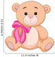 Cute brown bear stuff cartoon Wall Decal