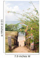 stairway entry to sandy beach  flowers Caribbean Sea Little Corn Wall Mural
