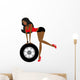 Sexy Woman with Wheel Wall Decal