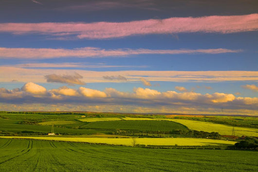 Red Sky Countryside Wall Mural
