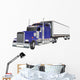 Blue Truck Hauling Refrigerated