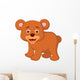 Cute baby bear cartoon Wall Decal