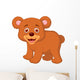 Cute baby bear cartoon Wall Decal