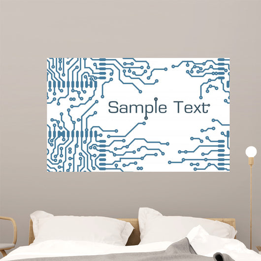 Pcb-layout Style with Text Wall Mural