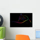 Vector image of a horse on a black background Wall Decal