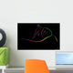Vector image of a horse on a black background Wall Decal