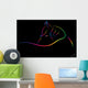 Vector image of a horse on a black background Wall Decal