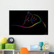 Vector image of a horse on a black background Wall Decal