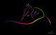 Vector image of a horse on a black background Wall Decal