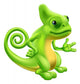 Cartoon Chameleon Wall Decal