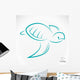 Vector Image Turtle White Wall Mural