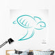 Vector Image Turtle White Wall Mural