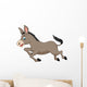 Cute donkey cartoon running Wall Decal
