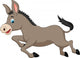 Cute donkey cartoon running Wall Decal