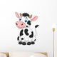 Cute cow cartoon sitting Wall Decal