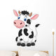 Cute cow cartoon sitting Wall Decal