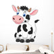 Cute cow cartoon sitting Wall Decal