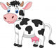 Cute Cow Wall Decal