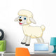 Cute sheep cartoon Wall Decal