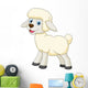 Cute sheep cartoon Wall Decal