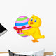 Cute Chicken Cartoon with Easter Egg Wall Mural