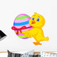 Cute Chicken Cartoon with Easter Egg Wall Mural