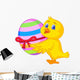 Cute Chicken Cartoon with Easter Egg Wall Mural