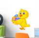 Cute Chick with Colorful Wall Decal
