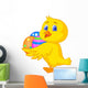 Cute Chick with Colorful Wall Decal