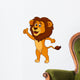 Cute lion cartoon thumb up Wall Decal