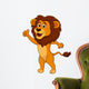 Cute lion cartoon thumb up Wall Decal