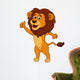Cute lion cartoon thumb up Wall Decal