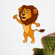 Cute lion cartoon thumb up Wall Decal