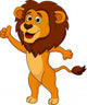 Cute lion cartoon thumb up Wall Decal