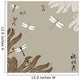 Floral ornament with dragonflies: Vector Wall Mural
