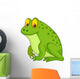 Cute green frog cartoon Wall Decal