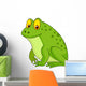 Cute green frog cartoon Wall Decal