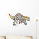 Robot Tyrannosaurus Rex Dinosaur Vector Illustration Wall Decal