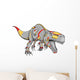 Robot Tyrannosaurus Rex Dinosaur Vector Illustration Wall Decal