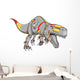 Robot Tyrannosaurus Rex Dinosaur Vector Illustration Wall Decal