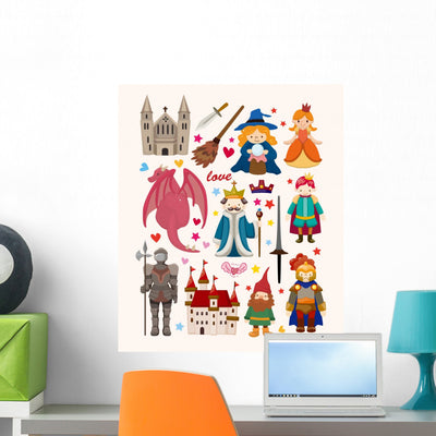 Set Fairy Tale Element shown on a wall
