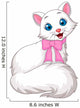 Cute white cat cartoon Wall Decal