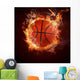 Hot Basketball Fires Flame