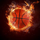 Hot Basketball Fires Flame