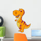 Cute dinosaur cartoon Wall Decal