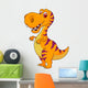 Cute dinosaur cartoon Wall Decal
