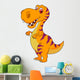 Cute dinosaur cartoon Wall Decal
