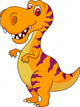 Cute dinosaur cartoon Wall Decal
